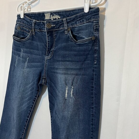 KUT From The Kloth Jeans Women’s 10 Blue Denim Ankle Straight Distressed Stretch - Picture 10 of 16